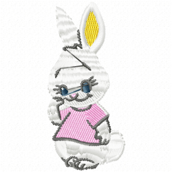 Rabbits Embroidery Design 11